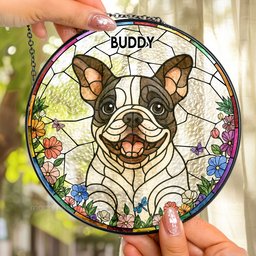Dog Loss - New Version - Personalized Stained Glass Window Hanging Suncatcher – view 2