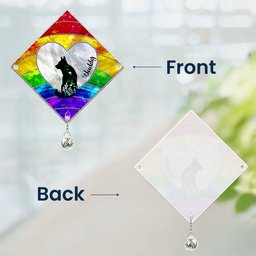 Loss Of Dog Silhouette - Personalized Acrylic Suncatcher With Crystal Ball Prism – view 6