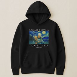 Together Since Couple Shirts Van Gogh Art - Personalized Photo Couple Matching Shirts – view 6