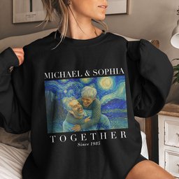 Together Since Couple Shirts Van Gogh Art - Personalized Photo Couple Matching Shirts – view 5