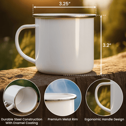 Never Too Far To Drink Together Crew Gift For Friends - Personalized Enamel Mug – view 5