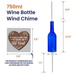 Long Time To Grow Old Friends - Personalized Wine Bottle Wind Chime – view 6