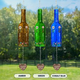 Long Time To Grow Old Friends - Personalized Wine Bottle Wind Chime – view 3