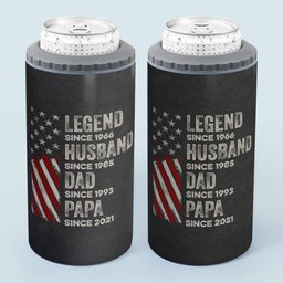 Legend, Husband, Dad And Grandpa - Personalized Can Cooler