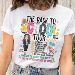 The Back To School Tour Teacher Custom Gift - Personalized Shirt – view 2