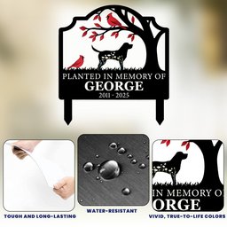 Planted In Loving Memory Of Sympathy Pet Gift - Personalized Metal Garden Stake – view 6
