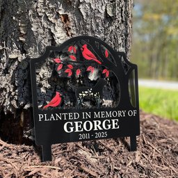 Planted In Loving Memory Of Sympathy Pet Gift - Personalized Metal Garden Stake – view 4