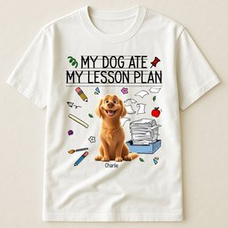 My Dog Ate My Lesson Plan Teacher Dog Mom - Custom Teacher Gift Set – view 3