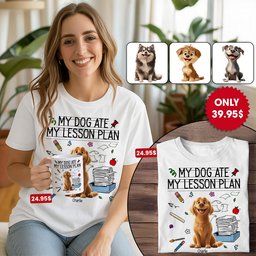 My Dog Ate My Lesson Plan Teacher Dog Mom - Custom Teacher Gift Set – view 2
