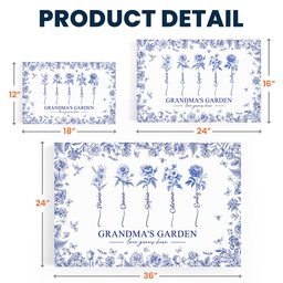 Grandma's Garden - Custom Kids Birth Flower Toile De Jouy - Personalized Poster – view 4