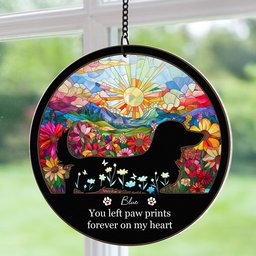 My Favorite Hello & Hardest Goodbye - Personalized Window Hanging Suncatcher Ornament – view 3