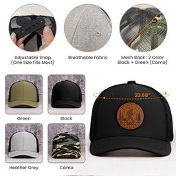 Bigfoot Living Their Best Life - Personalized Leather Patch Hat – view 5