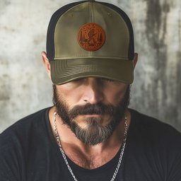 Bigfoot Living Their Best Life - Personalized Leather Patch Hat – view 4