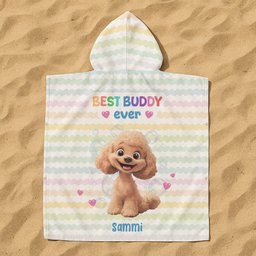 Best Buddy Ever - Personalized Kids Hooded Towel – view 4