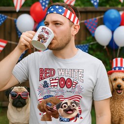 Red White Woof - Custom Independence Day Gift Set For Pet Parents – view 2