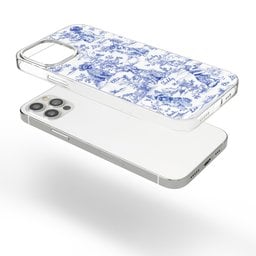 Dog Lover Gifts Toile De Jouy Dog Custom Breeds - Personalized Clear Phone Case – view 4