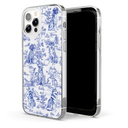 Dog Lover Gifts Toile De Jouy Dog Custom Breeds - Personalized Clear Phone Case – view 2