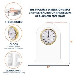Coworkers Gift Definition Problem Solver - Personalized Acrylic Desk Clock – view 5