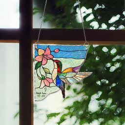 Birds And Flowers - Personalized Window Corner Suncatcher – view 3