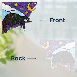 Cat Sleeping - Personalized Window Corner Suncatcher – view 6