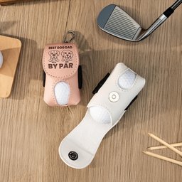 Best Dog Dad By Par - Personalized Golf Ball Holder – view 2