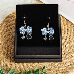 Nurse Stethoscope Bow Coquette Ribbon Nursing Gift - Personalized Acrylic Earrings – view 5