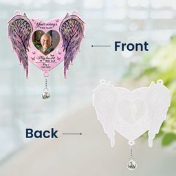 Memorial Gift Your Wings Were Readly - Personalized Acrylic Suncatcher With Crystal Ball Prism – view 7