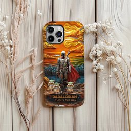 Best Dad Gift For Dad, Uncle, Grandpa,... - Personalized The Force Full Print Phone Case – view 6