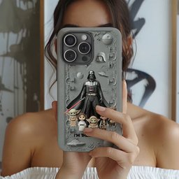 Best Dad In The Galaxy - Personalized The Force Full Print Phone Case – view 3