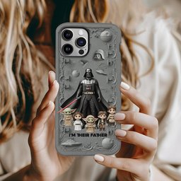 Best Dad In The Galaxy - Personalized The Force Full Print Phone Case – view 2