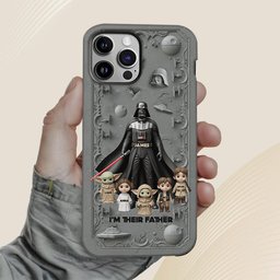 Best Dad In The Galaxy - Personalized The Force Full Print Phone Case – view 5
