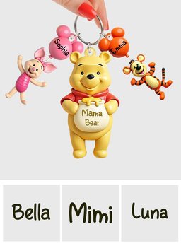 Mama Bear - Personalized Mouse Keychain with Charms – view 7