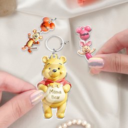 Mama Bear - Personalized Mouse Keychain with Charms – view 3