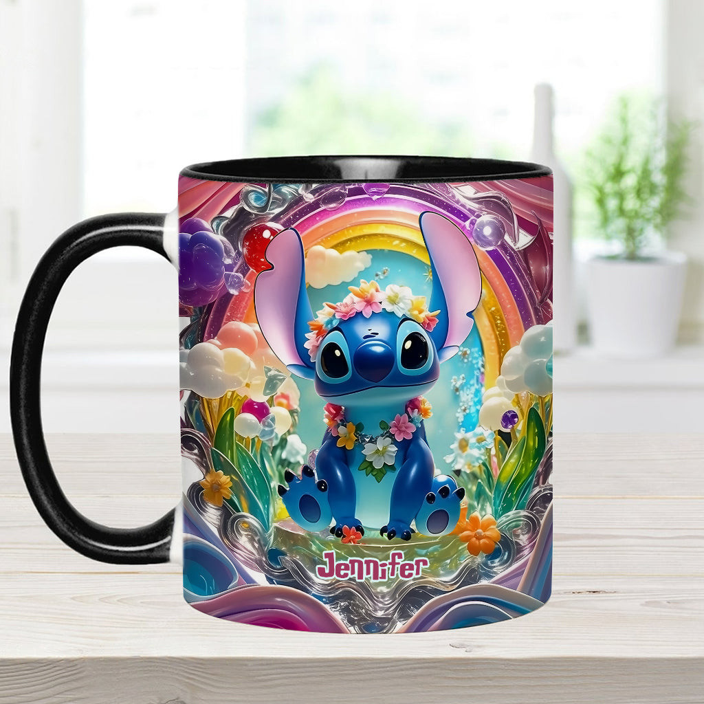 Cute Monster - Personalized Ohana Accent Mug – view 6