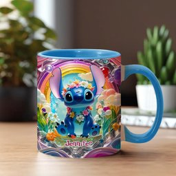 Cute Monster - Personalized Ohana Accent Mug – view 2