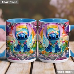 Cute Monster - Personalized Ohana Accent Mug – view 4