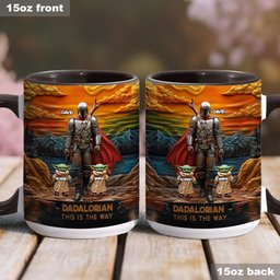 Best Dad Gift For Dad, Uncle, Grandpa,... - Personalized The Force Accent Mug – view 7