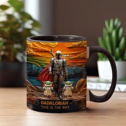 Best Dad Gift For Dad, Uncle, Grandpa,... - Personalized The Force Accent Mug – view 5