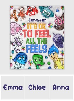 It's Ok To Feel All The Feels - Personalized Blanket – view 7