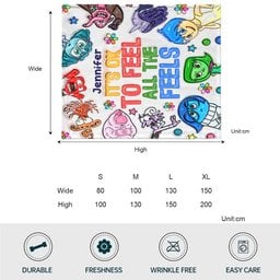 It's Ok To Feel All The Feels - Personalized Blanket – view 5