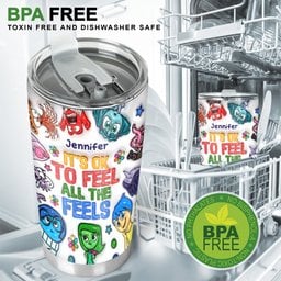 It's Ok To Feel All The Feels - Personalized Tumbler – view 5