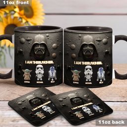 Their Father - Personalized The Force Accent Mug – view 5
