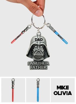 I Am Their Father - Personalized The Force Keychain with Charms – view 7