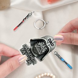 I Am Their Father - Personalized The Force Keychain with Charms – view 3