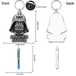I Am Their Father - Personalized The Force Keychain with Charms – view 6