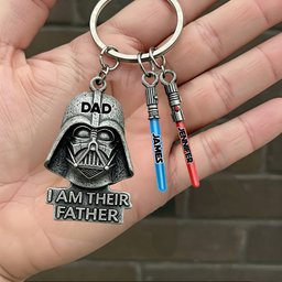 I Am Their Father - Personalized The Force Keychain with Charms
