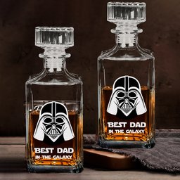 Best Dad In The Galaxy - Personalized The Force Whiskey Decanter Set – view 6