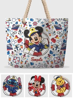 Family Cruise Trip - Personalized Mouse Beach Bag – view 8