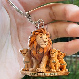 Best Dad Ever - Personalized Father Custom Shaped Keychain – view 5