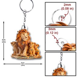 Best Dad Ever - Personalized Father Custom Shaped Keychain – view 3